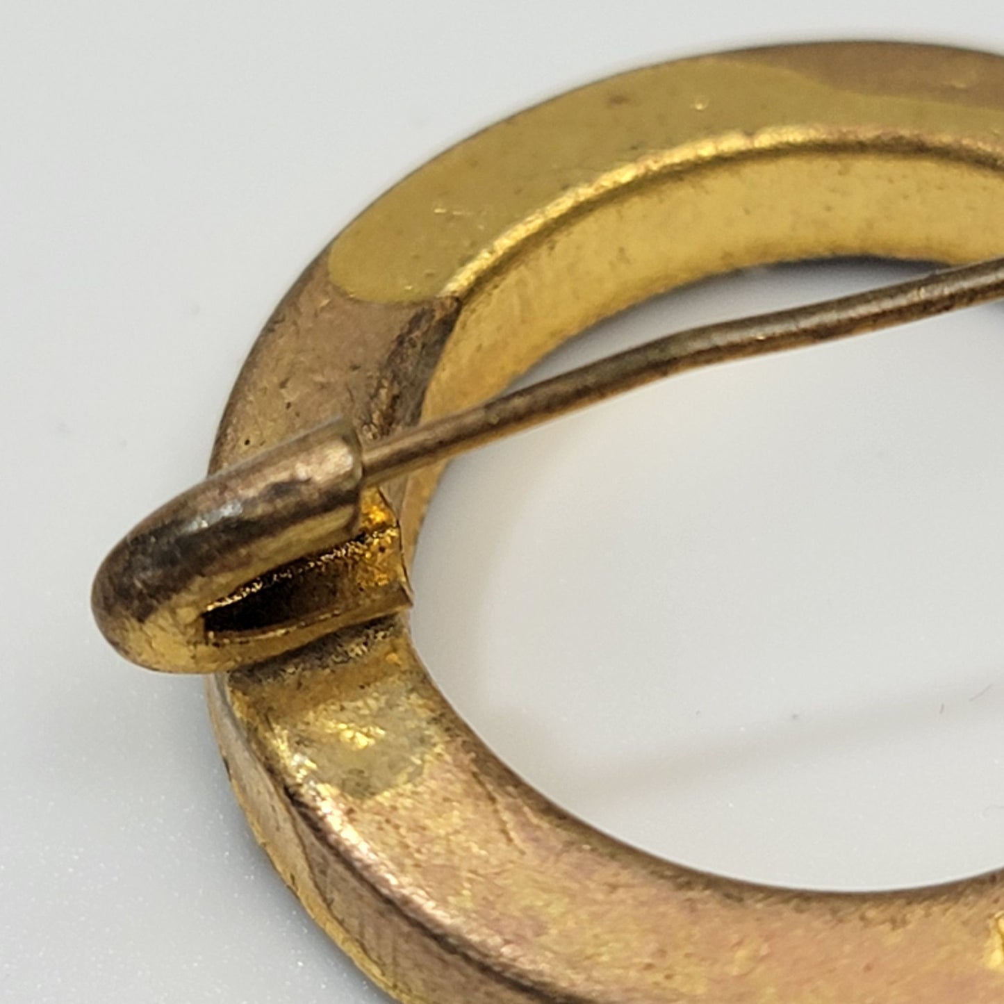 Antique 1920s Micro Mosaic Glass Brooch Millefiori Tesserae Made in Italy