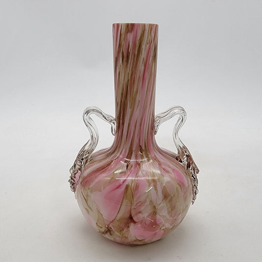 Antique Franz Welz Czech Spatter Glass Vase