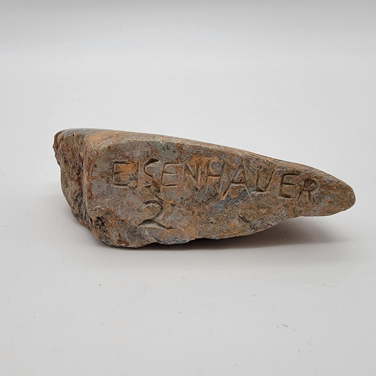 Vintage Inuit Carved Stone  Whale Sculpture Signed Eisenhauer