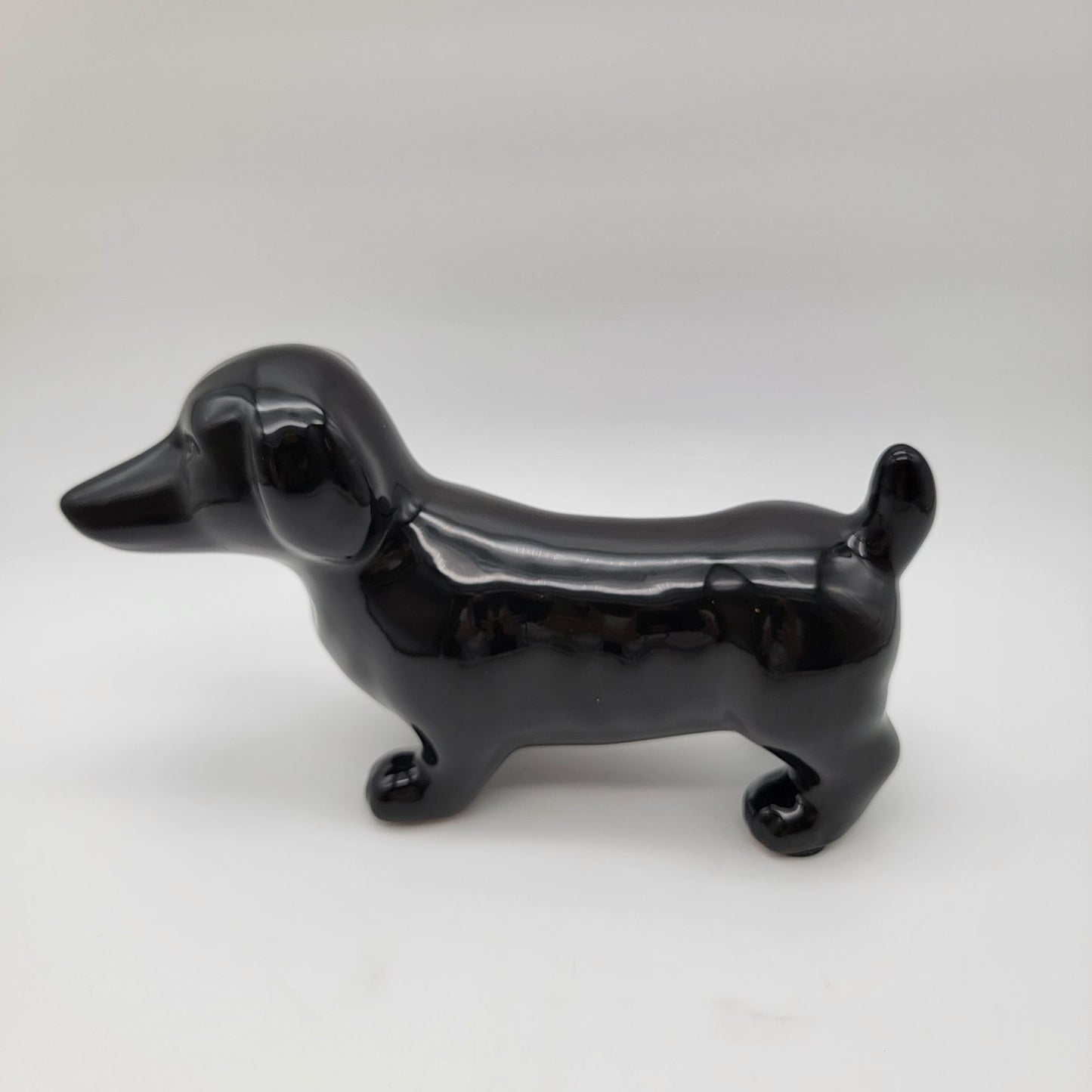 Large Black Dachshund Figurine