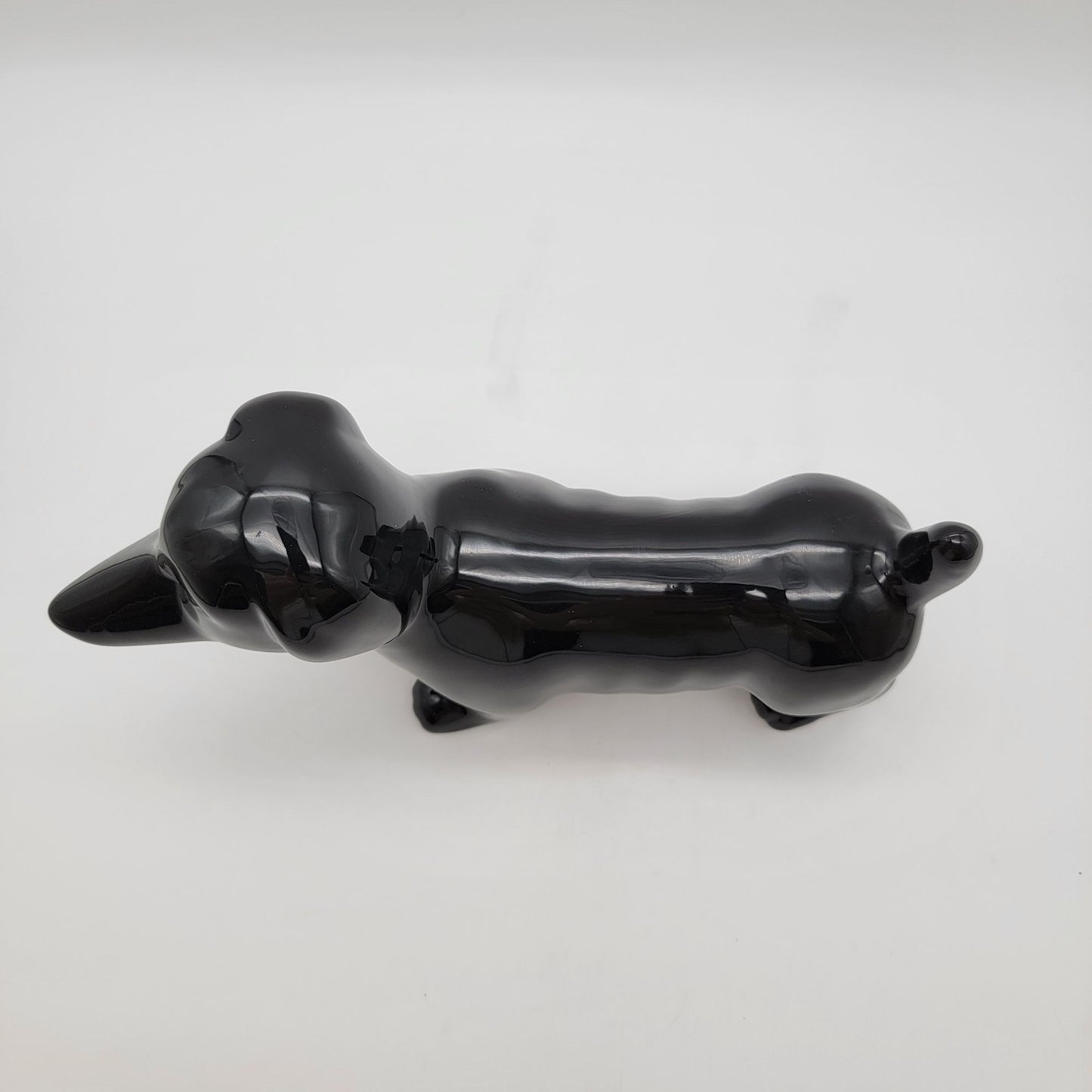 Large Black Dachshund Figurine