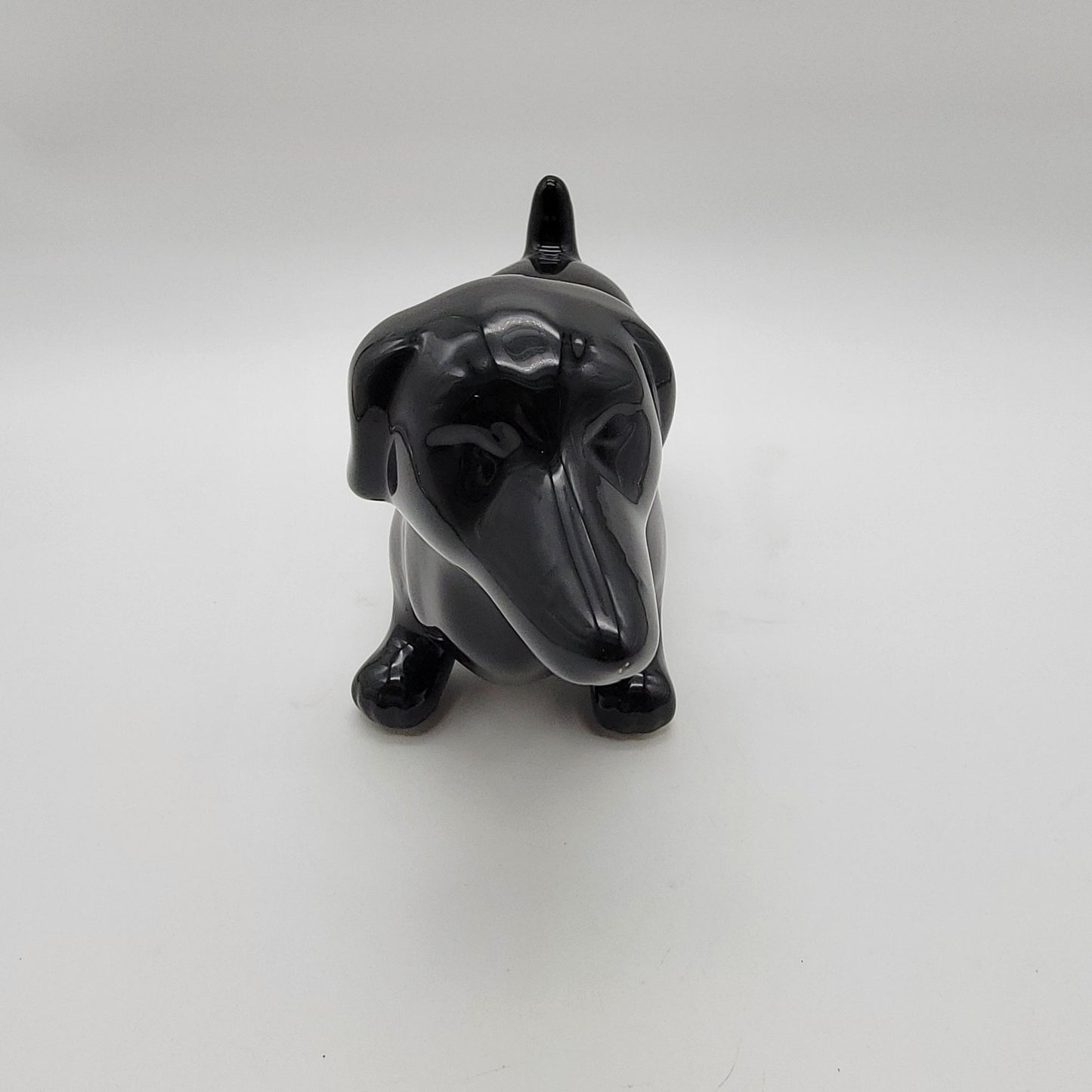 Large Black Dachshund Figurine