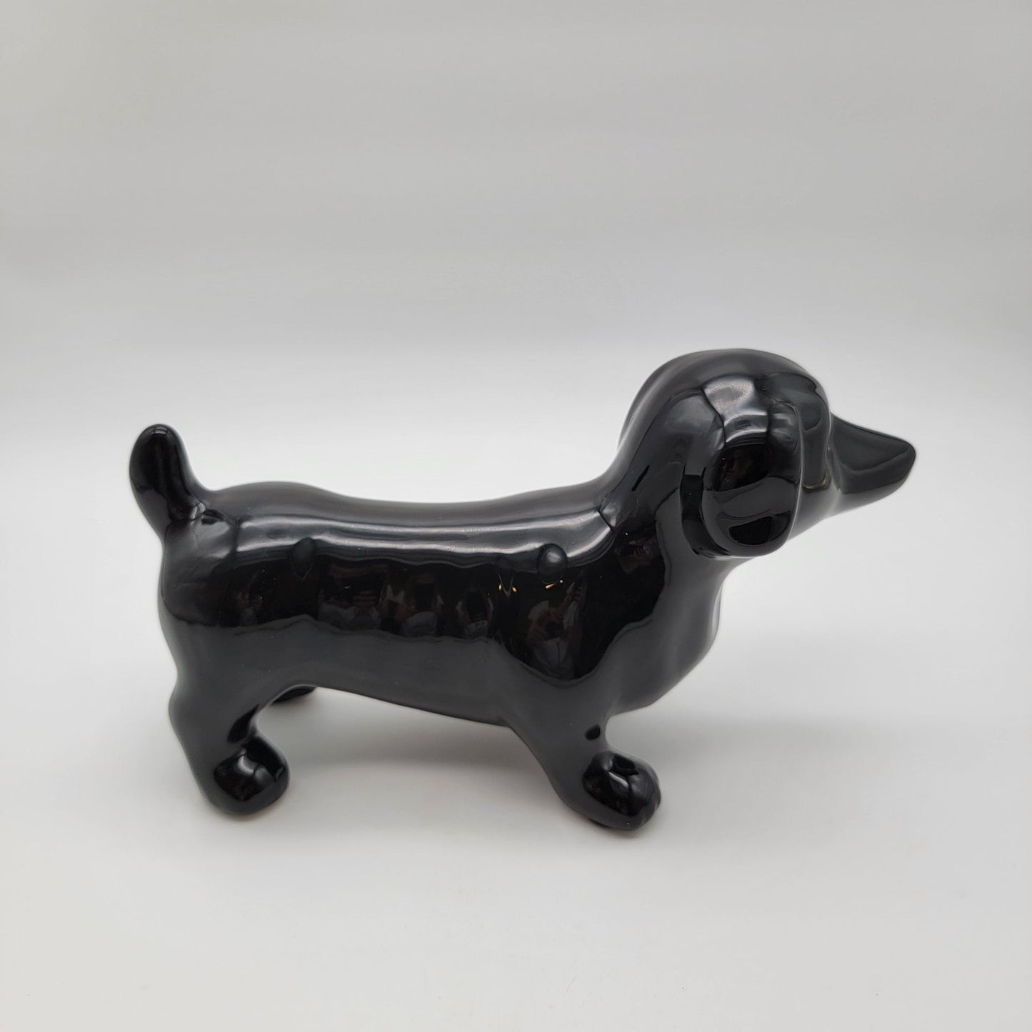 Large Black Dachshund Figurine