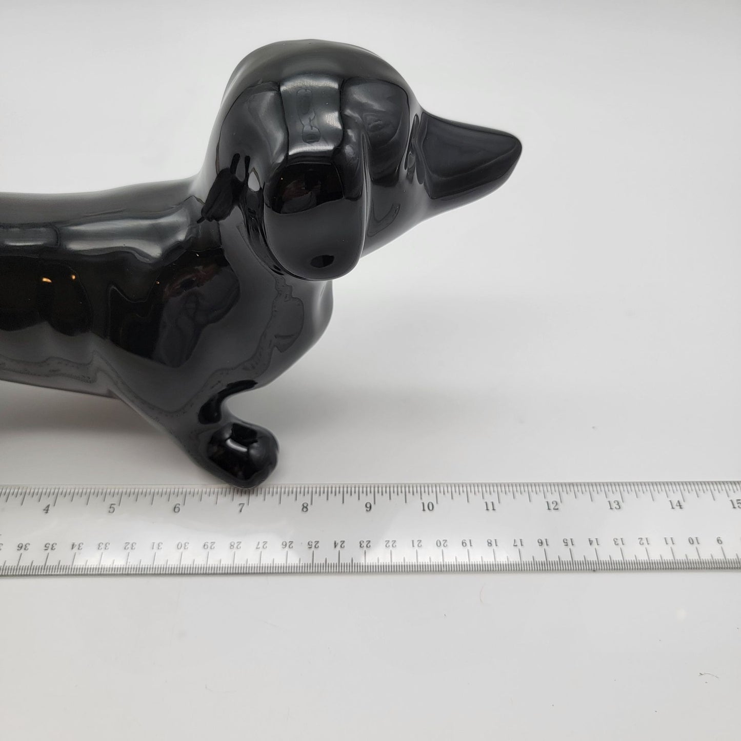 Large Black Dachshund Figurine