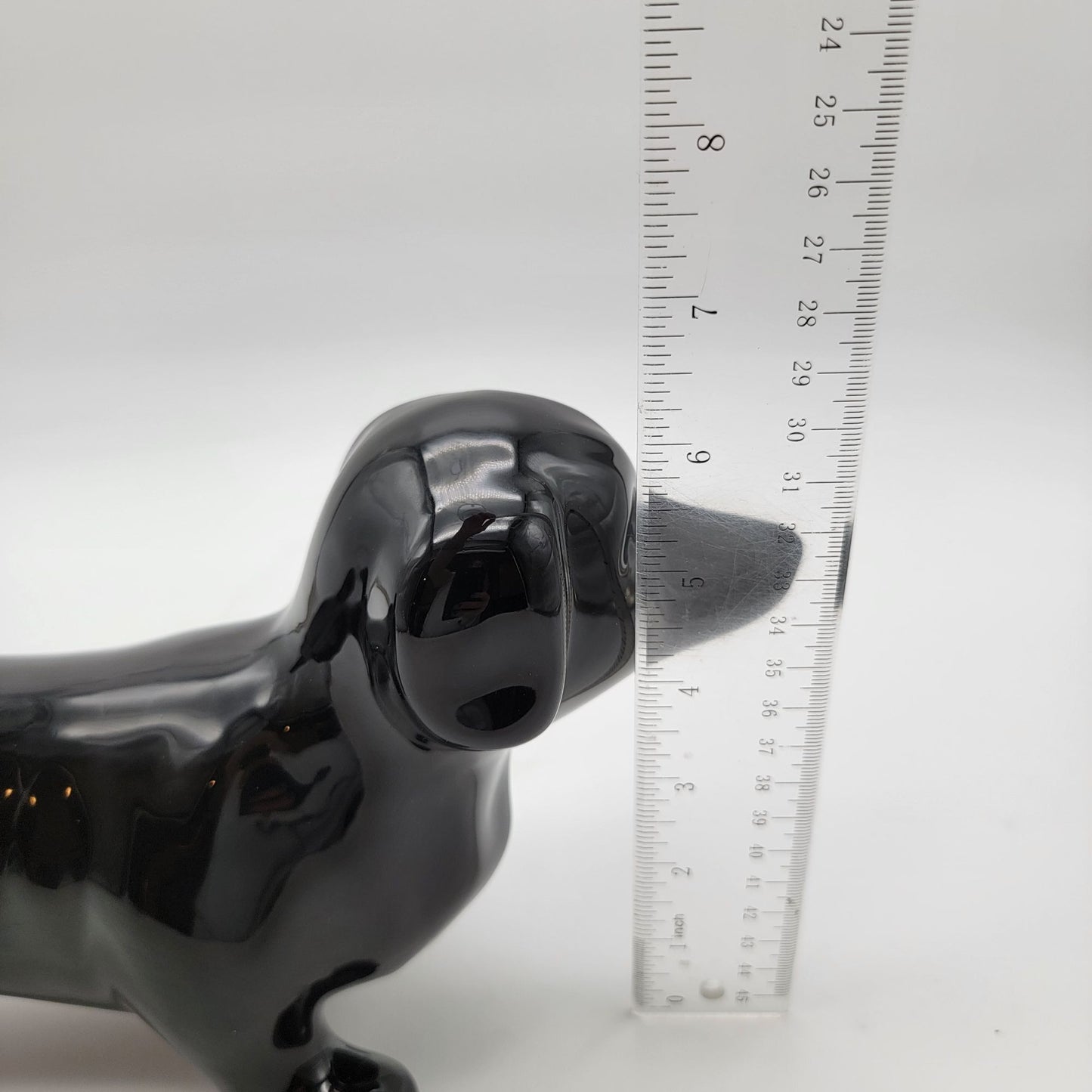 Large Black Dachshund Figurine