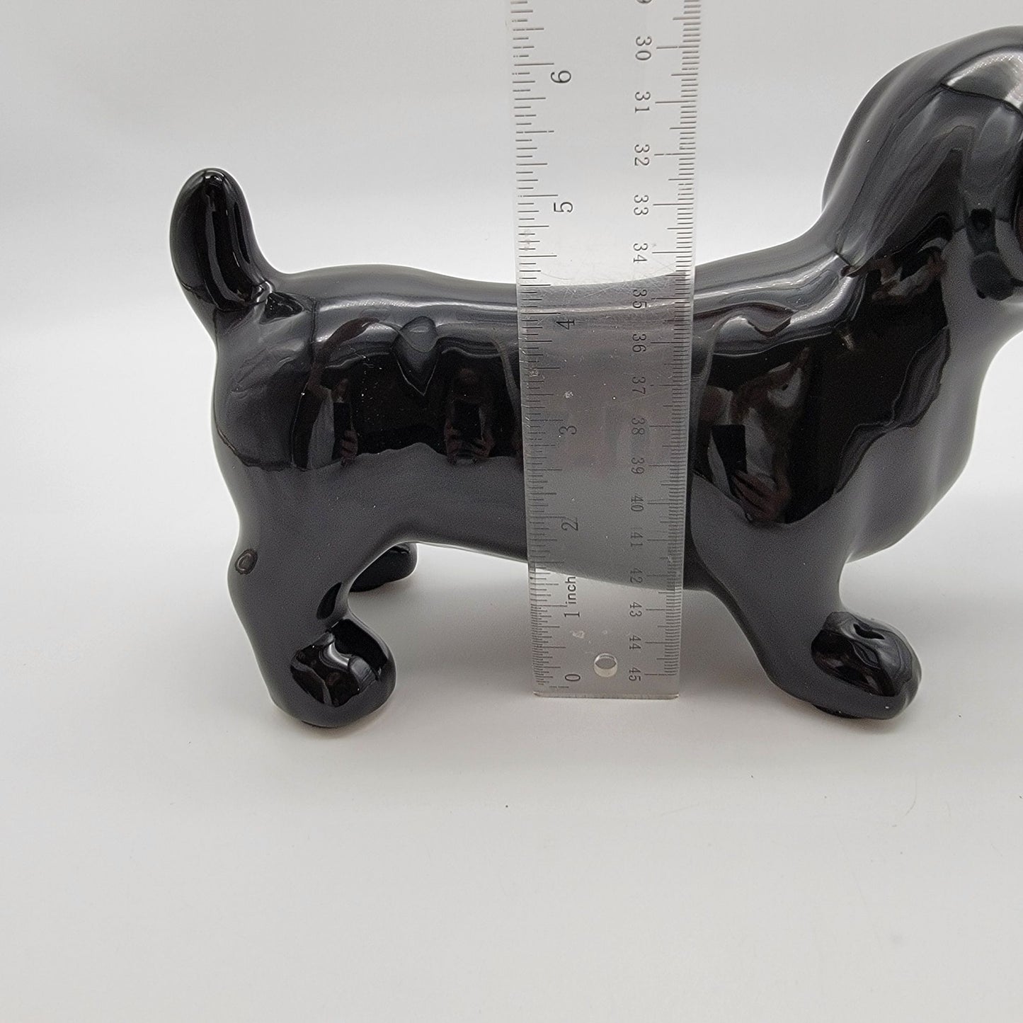 Large Black Dachshund Figurine
