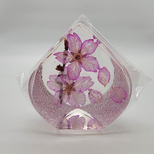 Eternal Cherry Blossom Sakura Teardrop Paperweight With Original Box