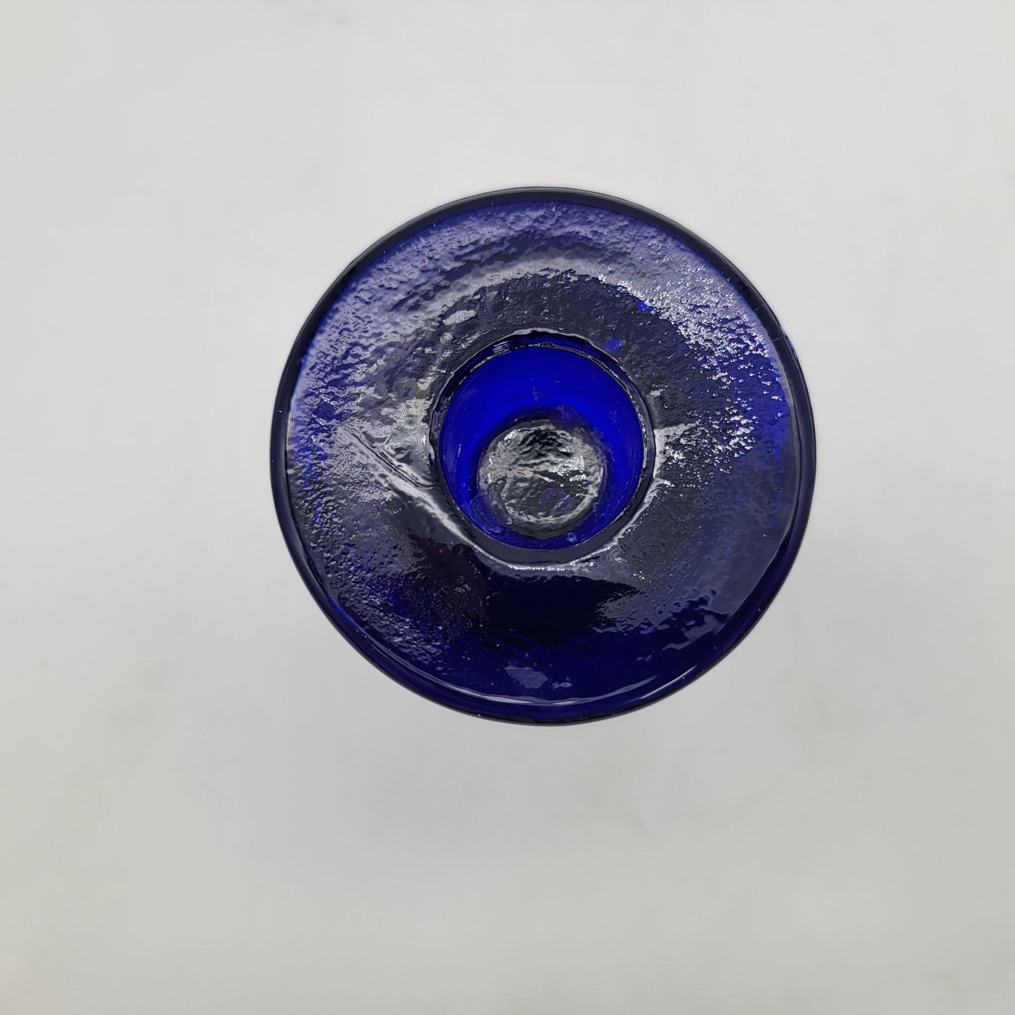 Vintage Cobalt Blue Glass Candle Holder