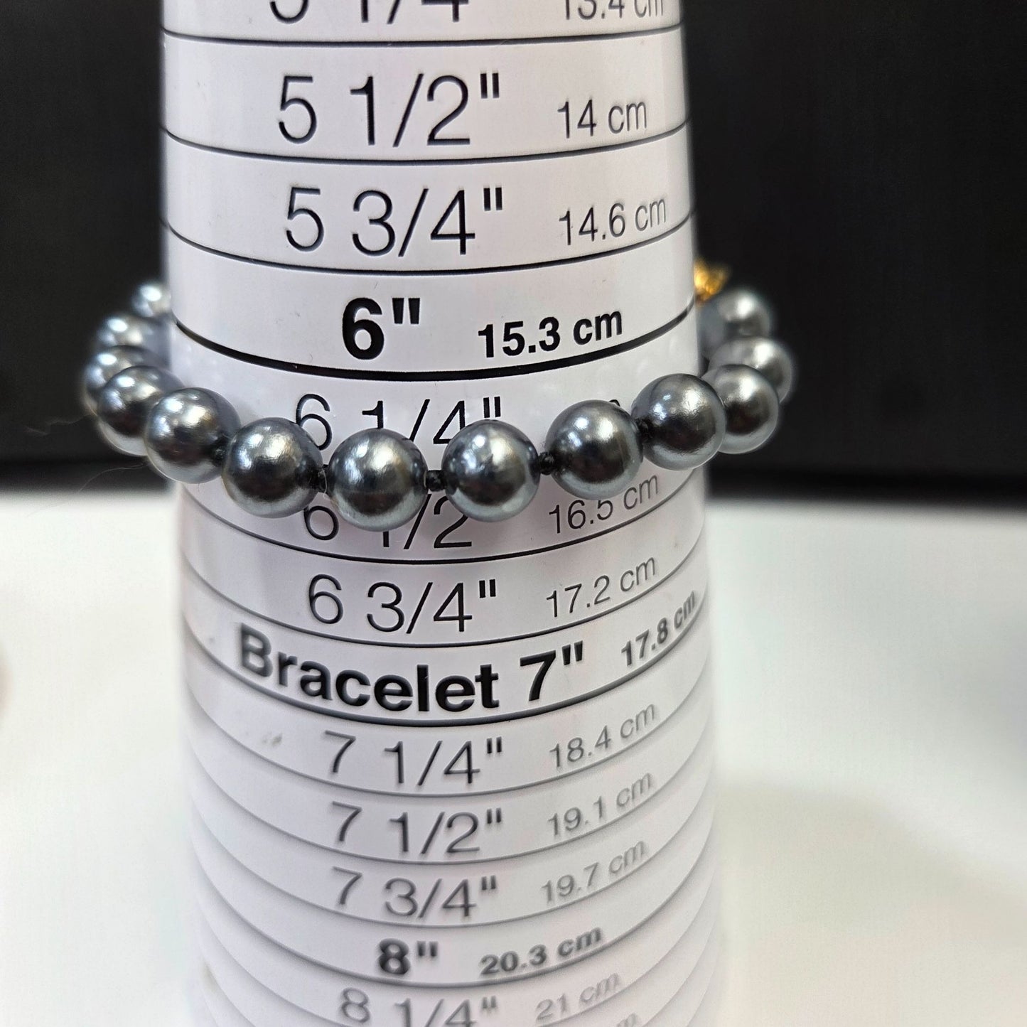 Vintage Black Peacock Pearl Bracelet