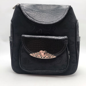 Black Hearts Backpack Purse