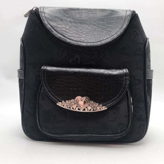 Black Hearts Backpack Purse