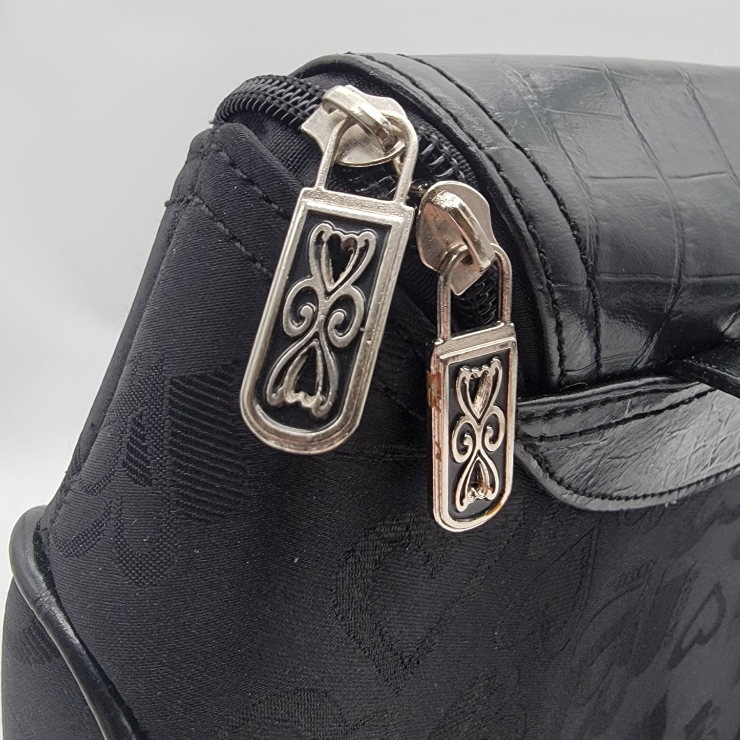 Black Hearts Backpack Purse