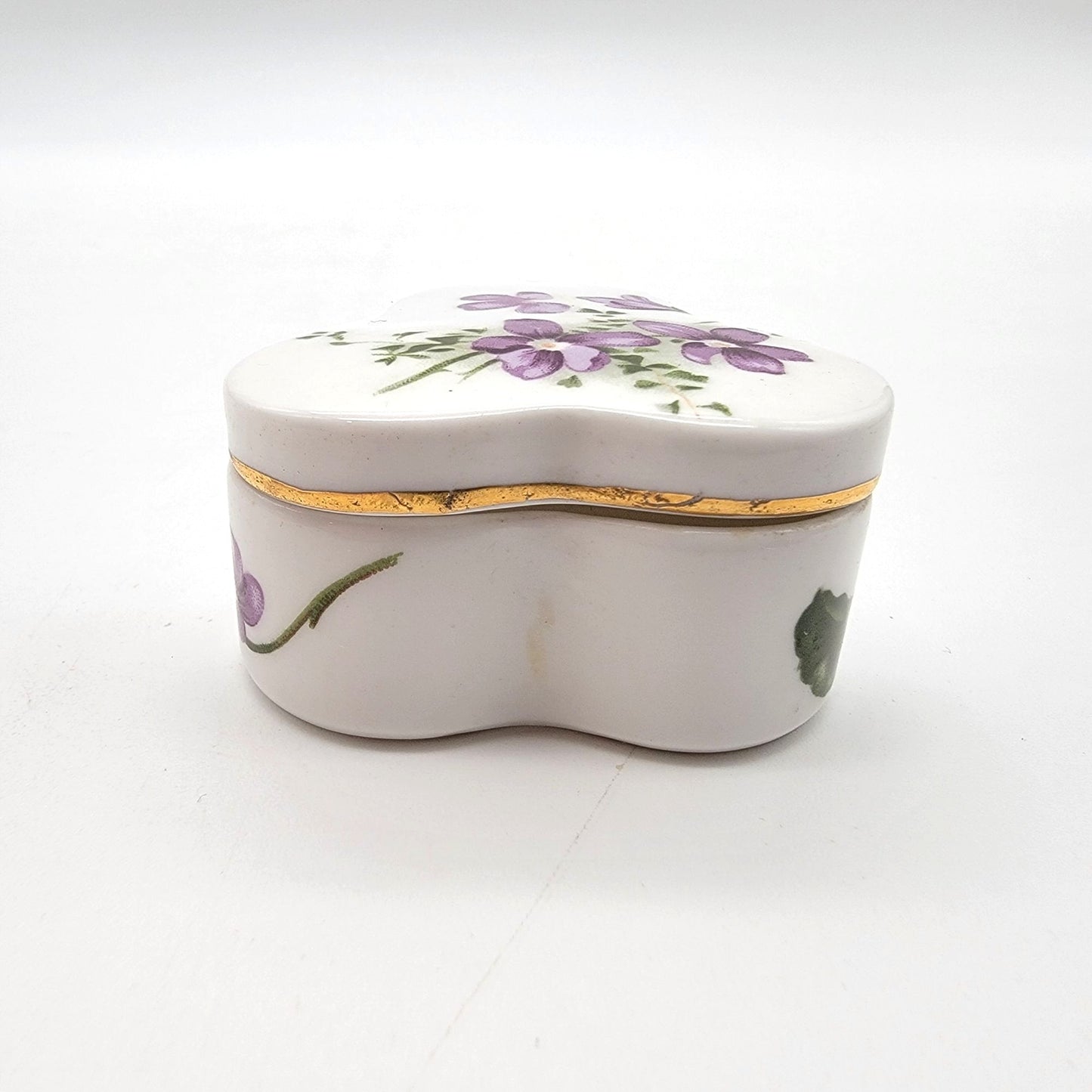 Vintage Violets Trinket Box Hammersley Fine Bone China