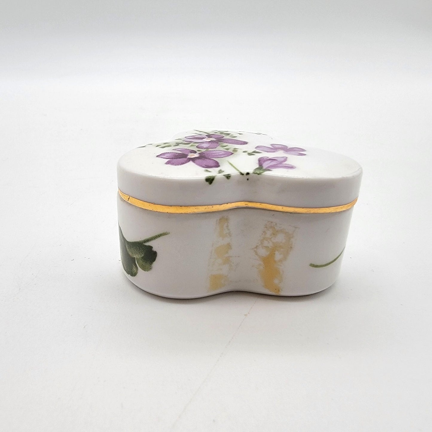 Vintage Violets Trinket Box Hammersley Fine Bone China