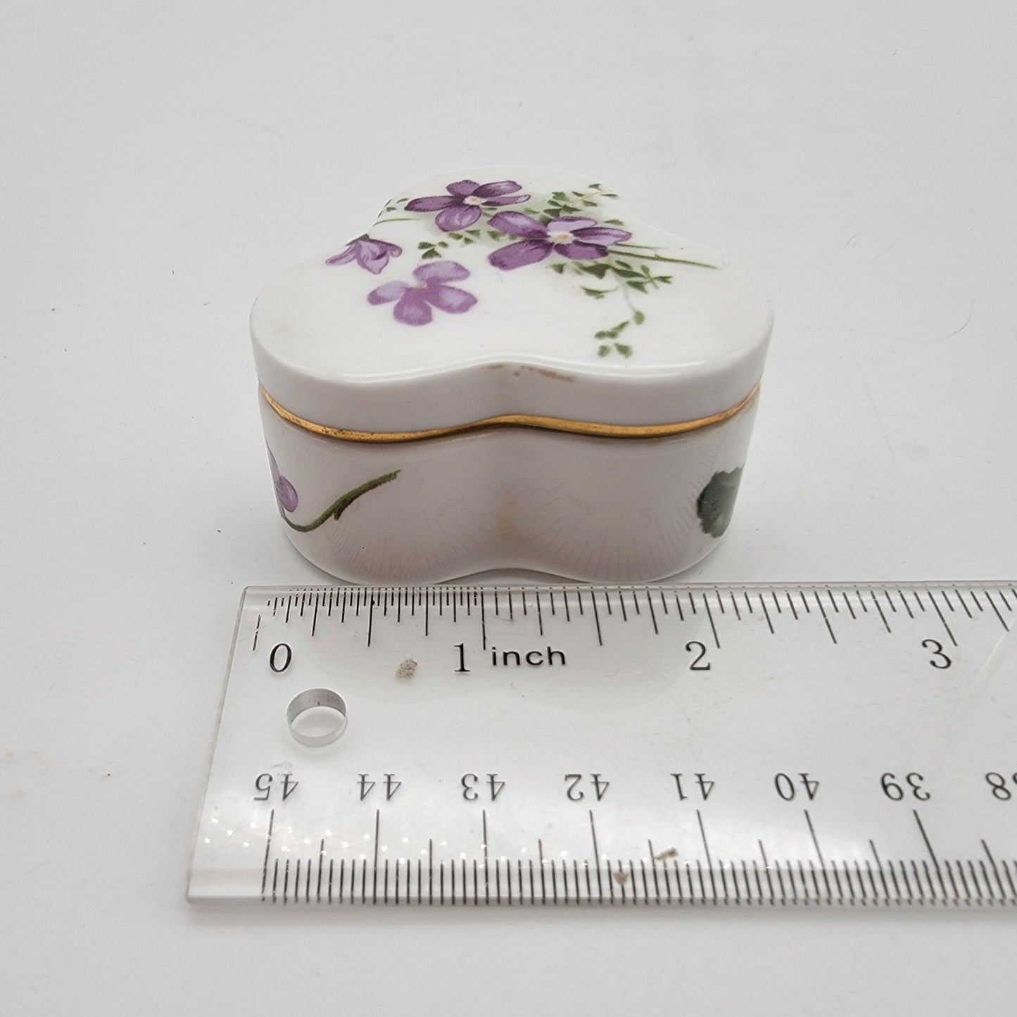 Vintage Violets Trinket Box Hammersley Fine Bone China