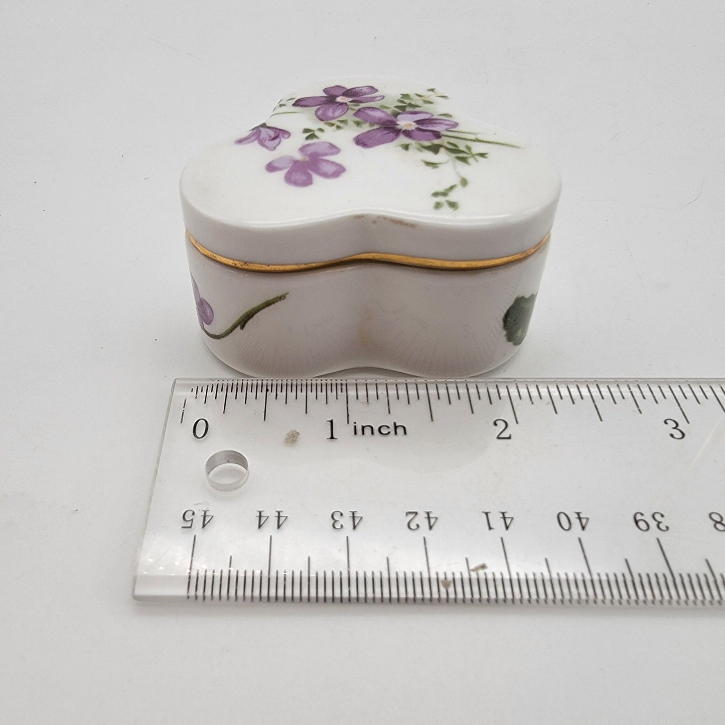 Vintage Violets Trinket Box Hammersley Fine Bone China