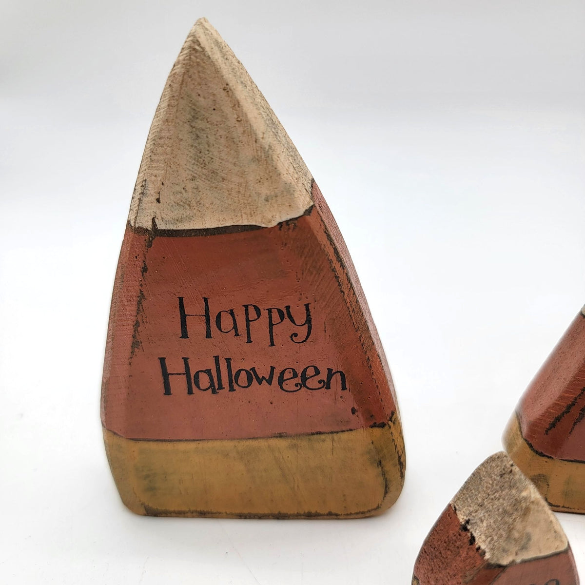 Wood Candy Corn Halloween Decor Blocks Set Of 5