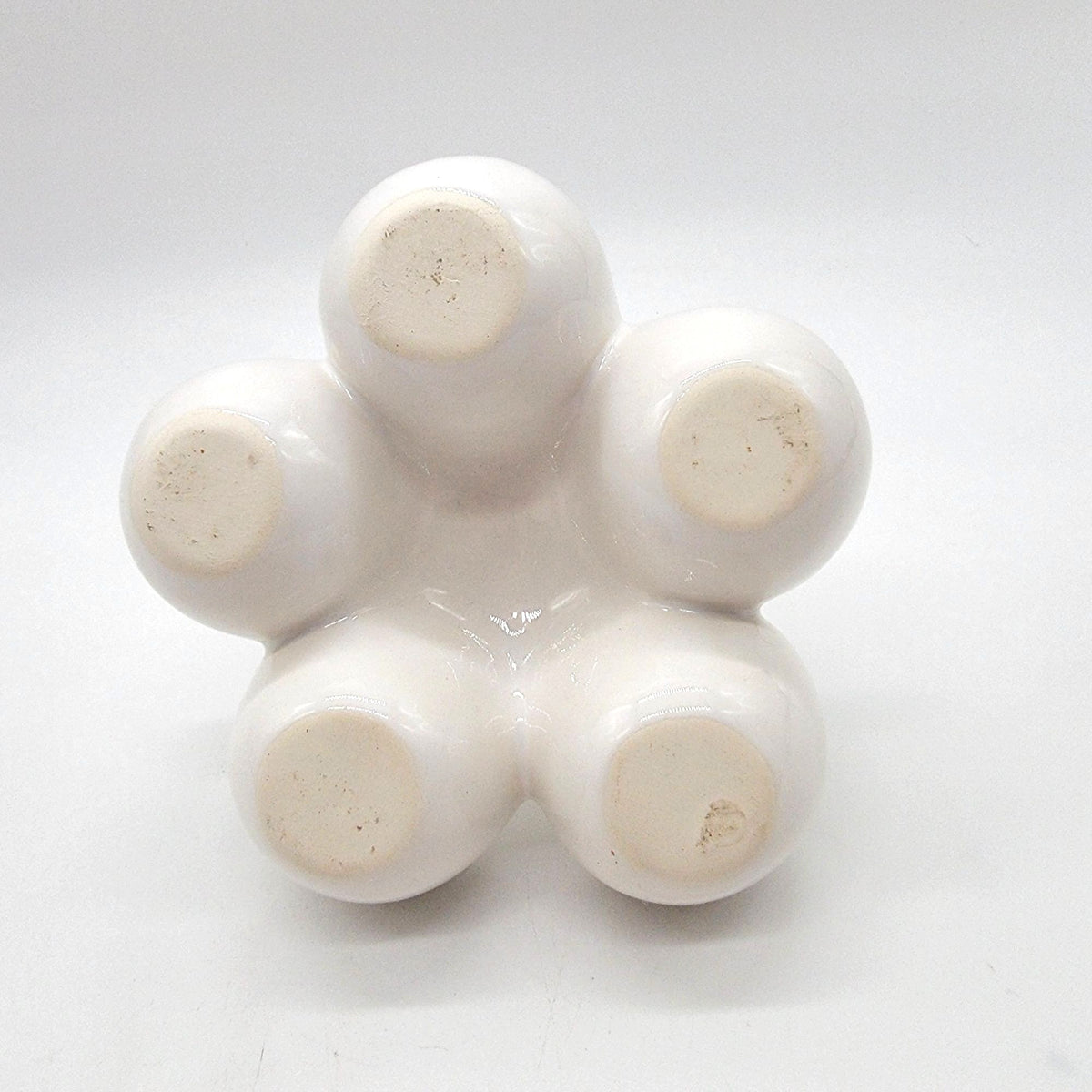 Vintage White Bunny Rabbit 5-Cup Egg Holder