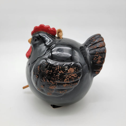 Rustic Farmhouse Black Chicken Birdhouse