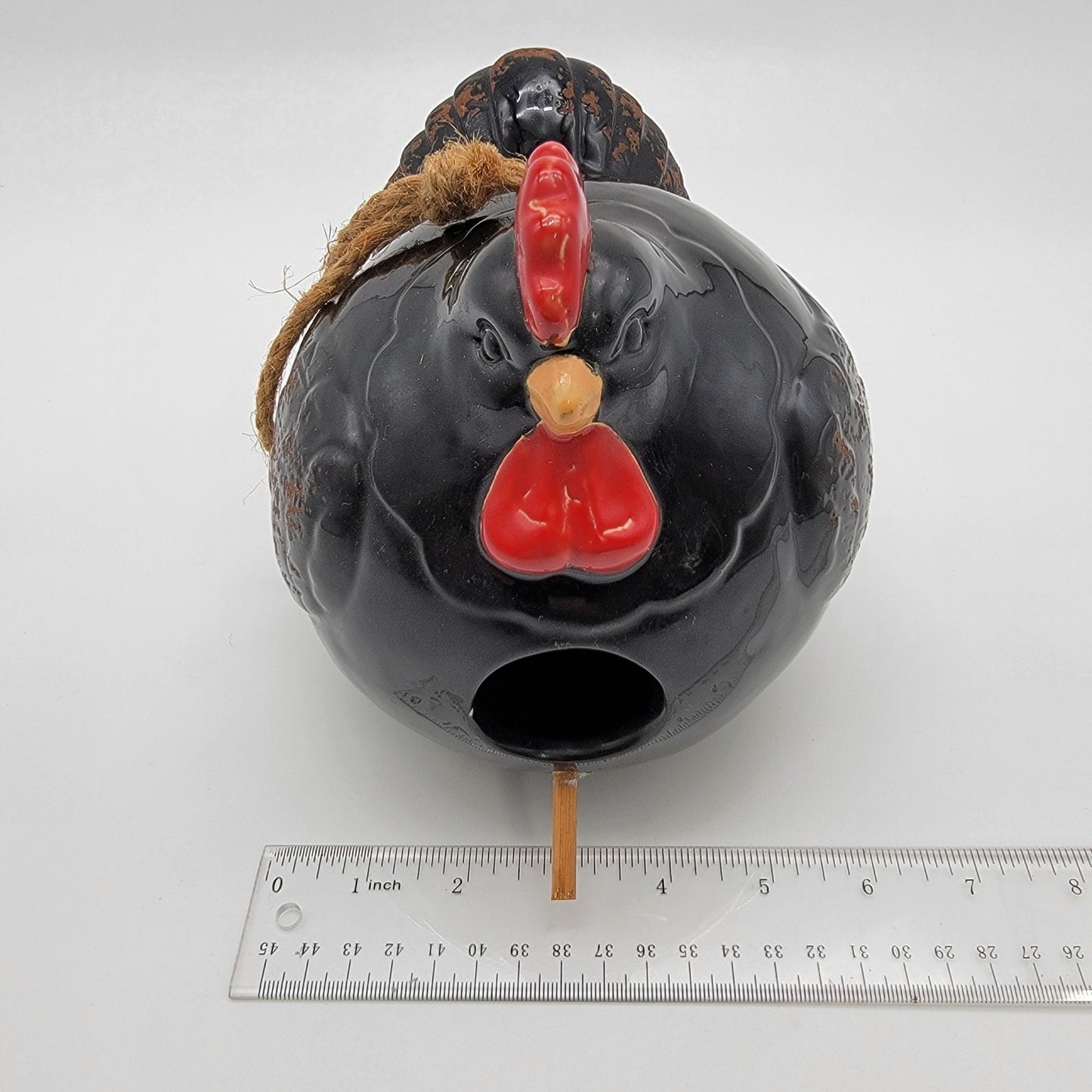 Rustic Farmhouse Black Chicken Birdhouse