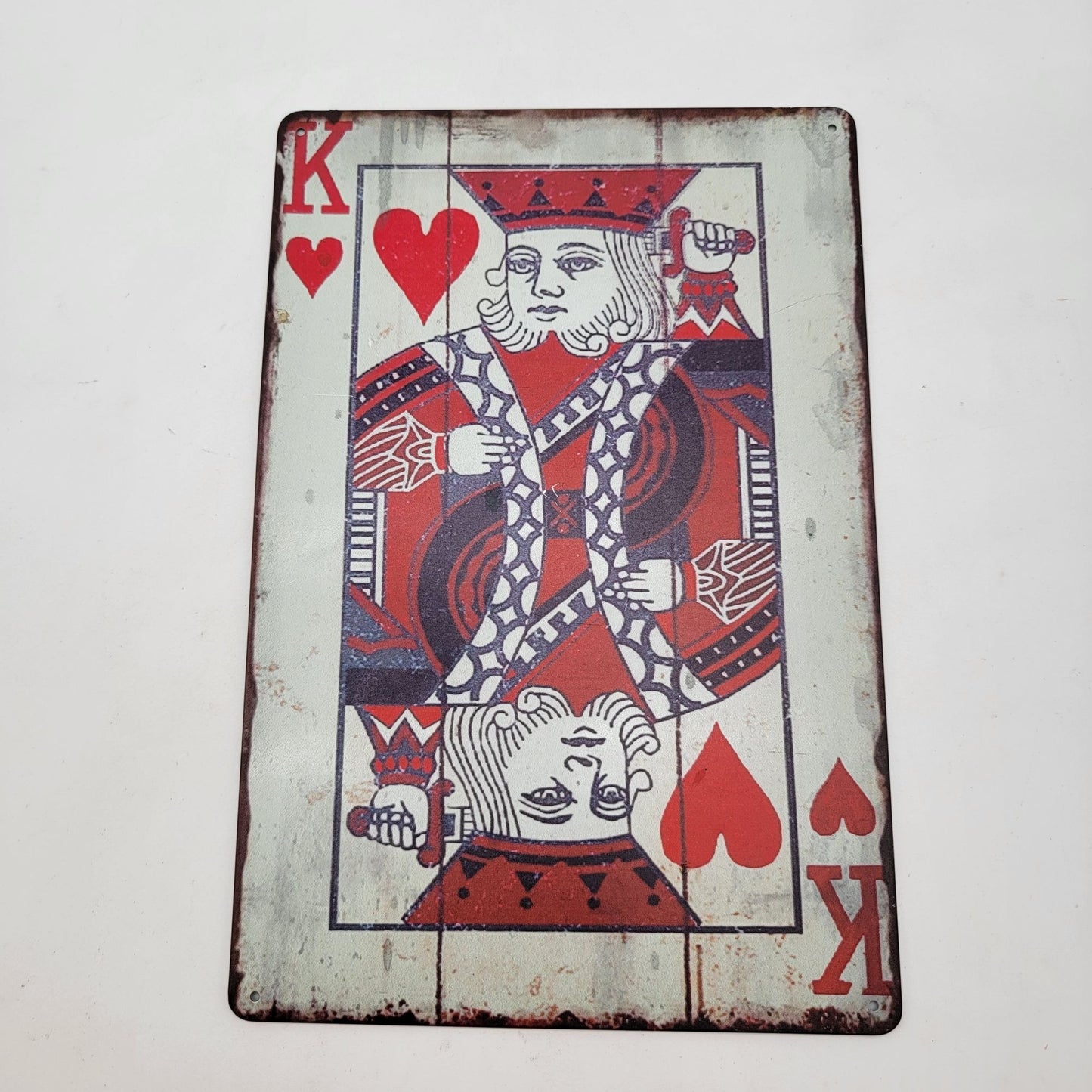 King Of Hearts Playing Card Tin Sign