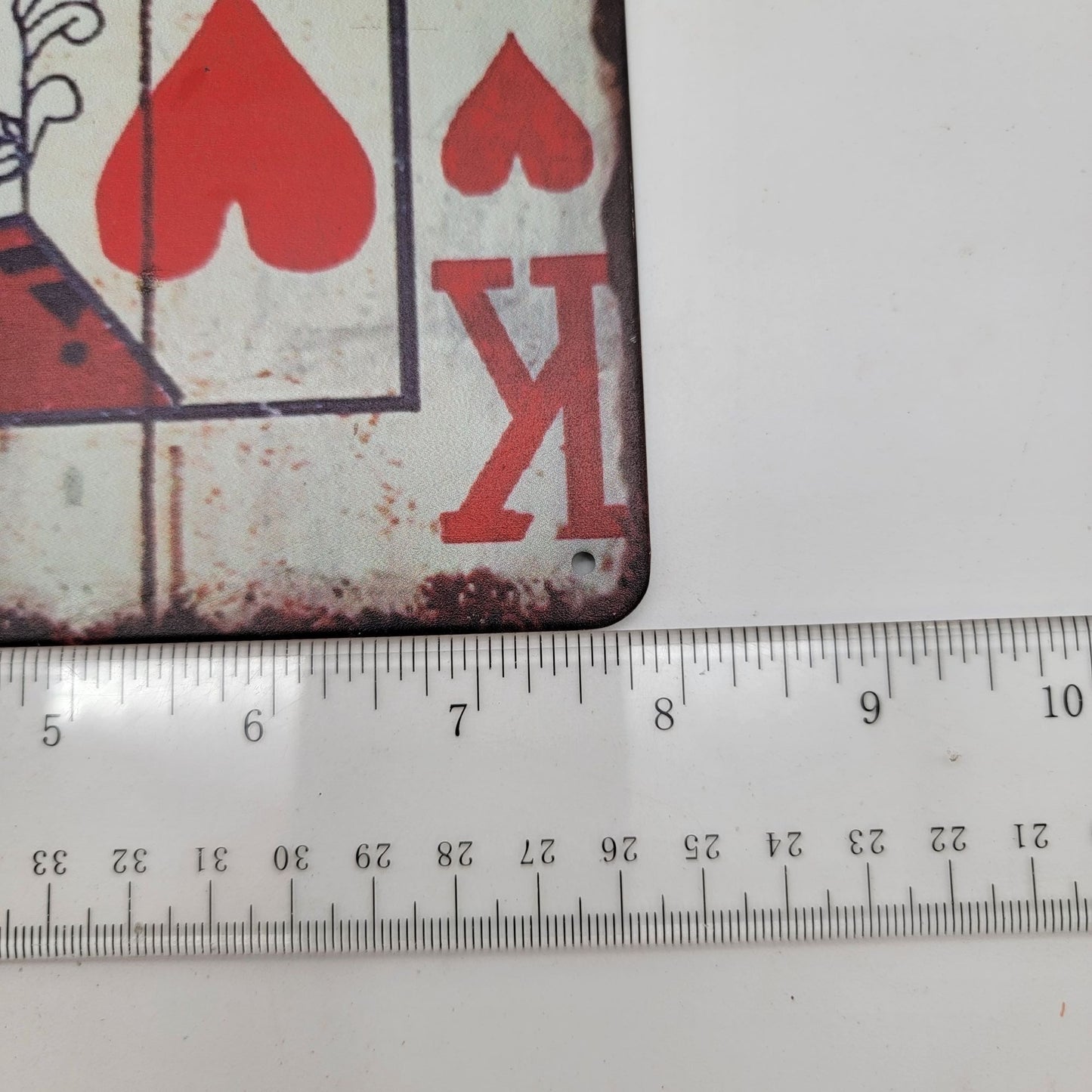 King Of Hearts Playing Card Tin Sign