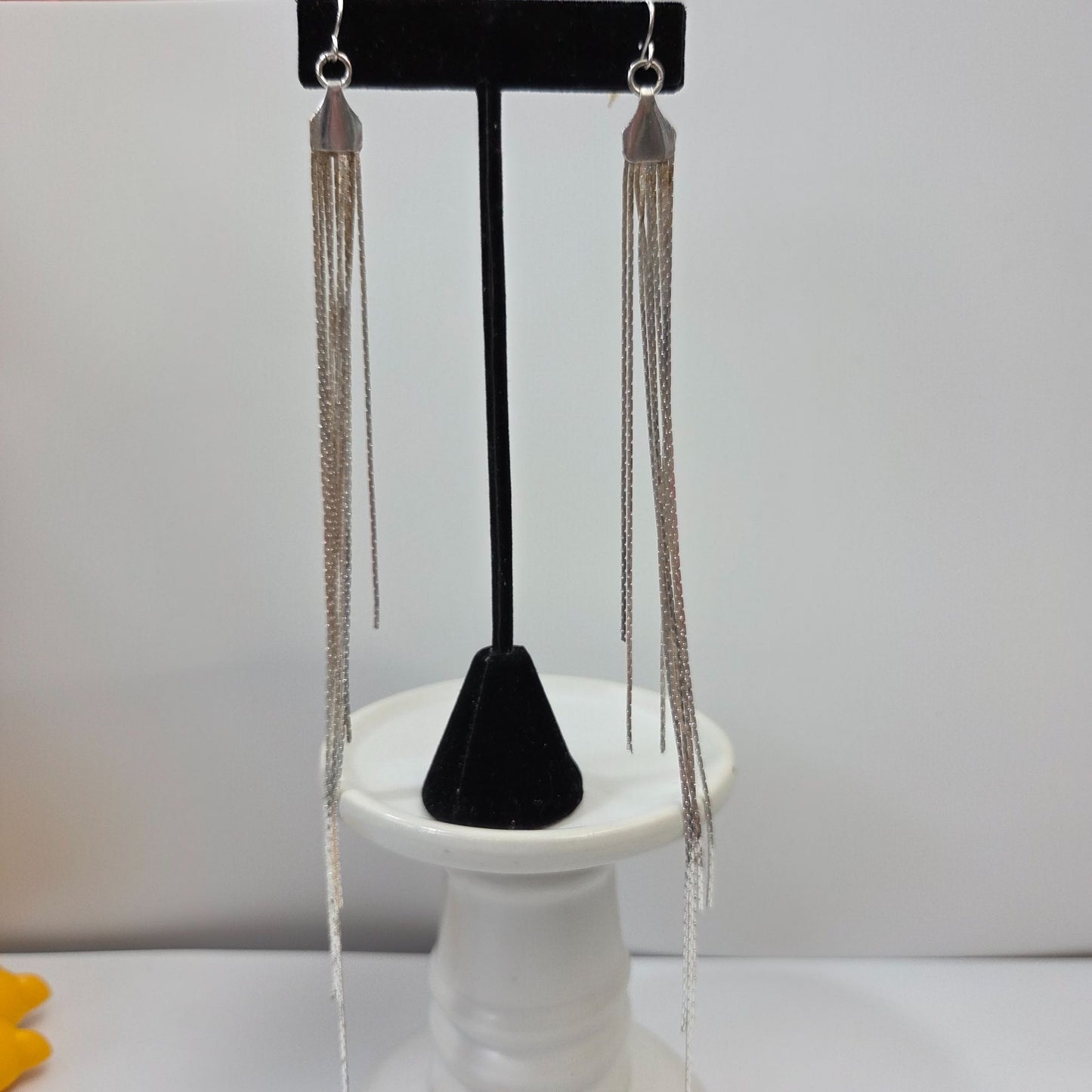 Silver-Tone Multi-Strand Shoulder Duster Earrings