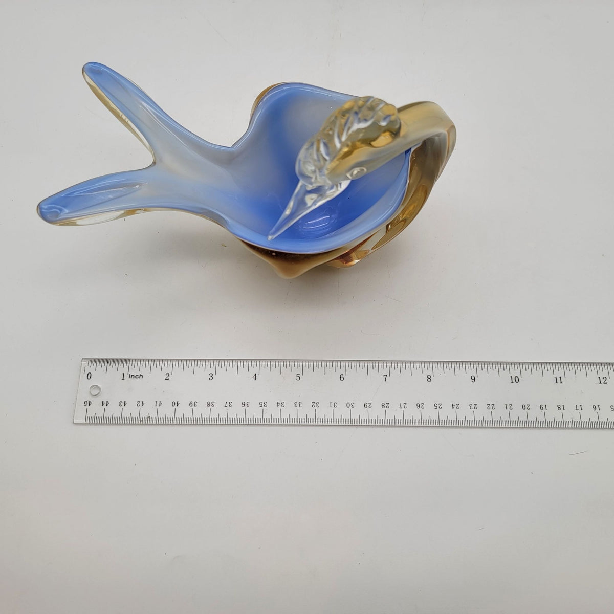 Mid Cenutry Hans Geismar Murano Glass Bird Bowl Sculpture
