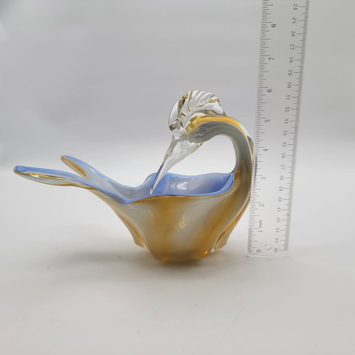 Mid Cenutry Hans Geismar Murano Glass Bird Bowl Sculpture