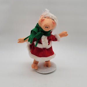 2010 Annalee 9" Christmas Jig Pig Girl 75th Anniversary Doll