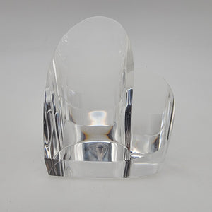 Steuben Up Heart Glass Paperweight Sculpture
