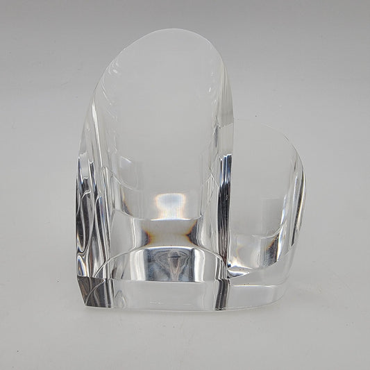 Steuben Up Heart Glass Paperweight Sculpture