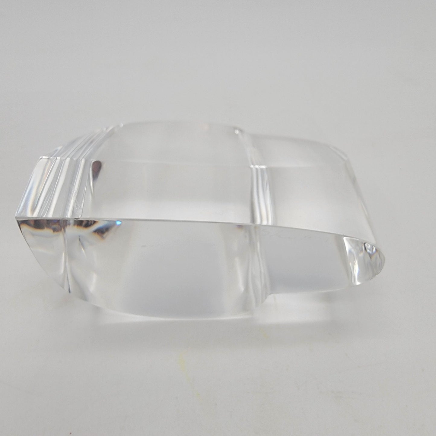 Steuben Up Heart Glass Paperweight Sculpture