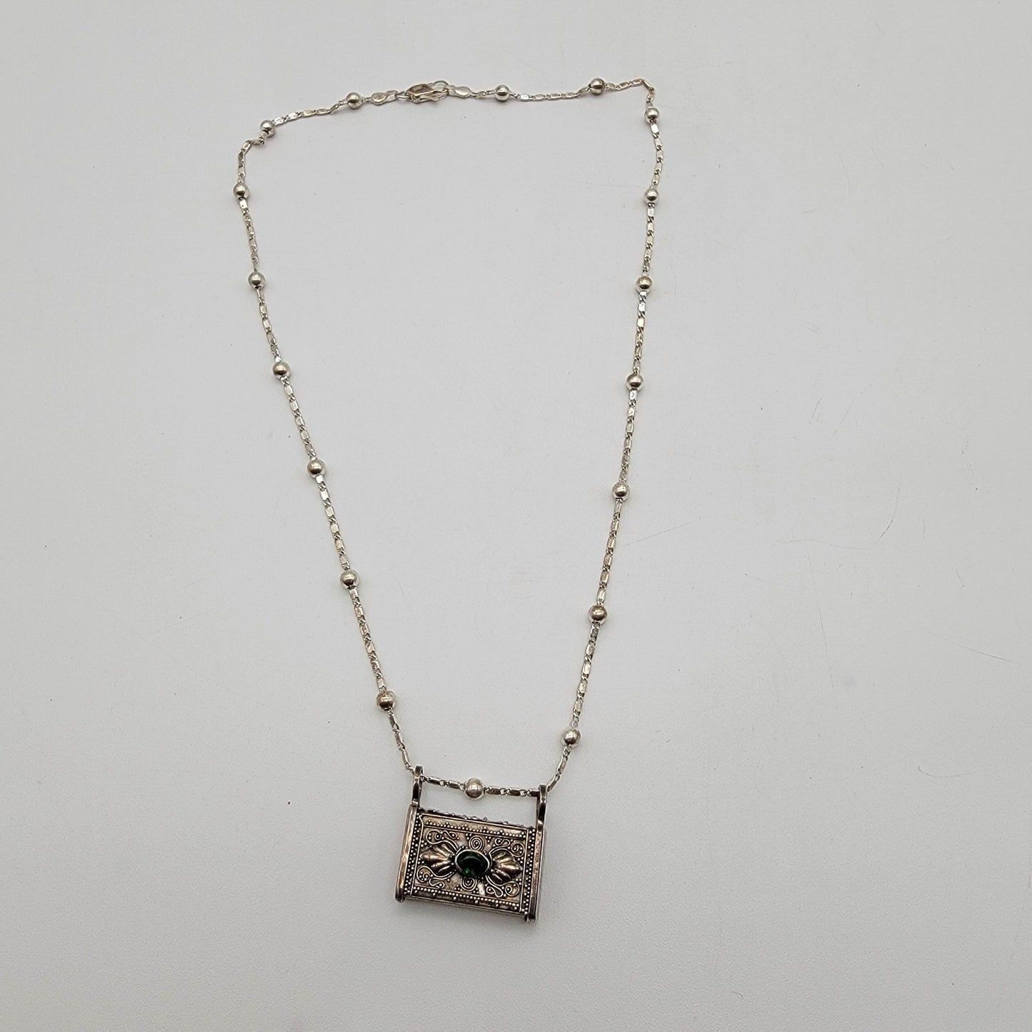 Antique Sterling Silver Hirz Kaya Bedouin Wealth Locket With 925 Chain