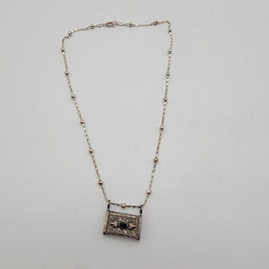 Antique Sterling Silver Hirz Kaya Bedouin Wealth Locket With 925 Chain