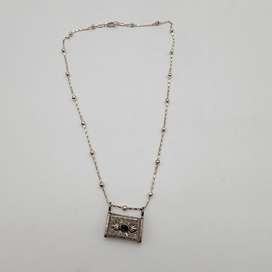 Antique Sterling Silver Hirz Kaya Bedouin Wealth Locket With 925 Chain