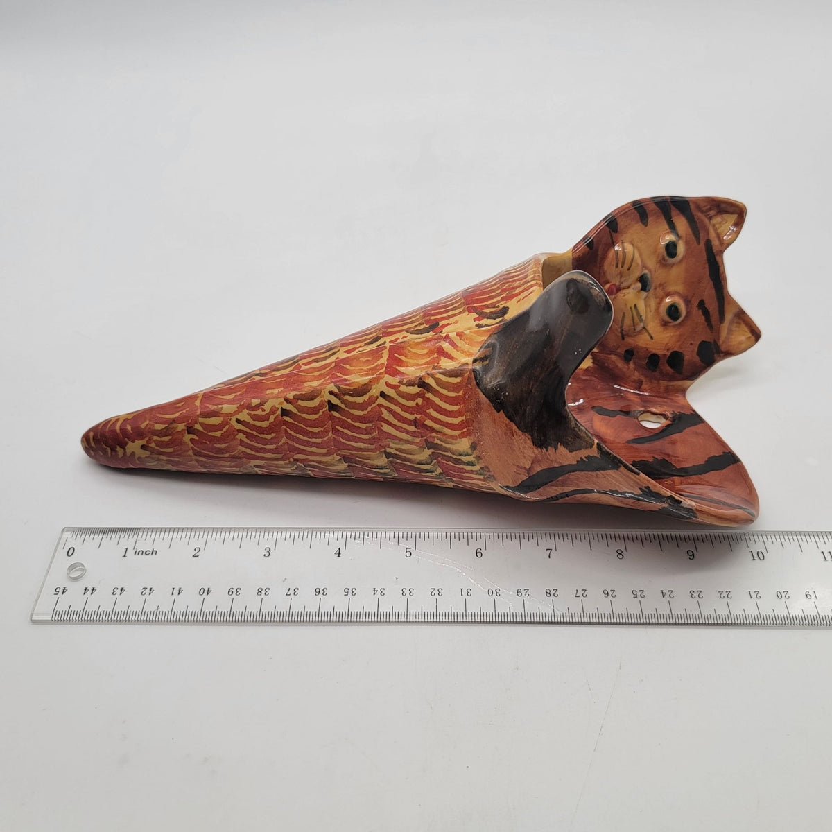 Vintage Italian Pottery Cat Wall Pocket Planter