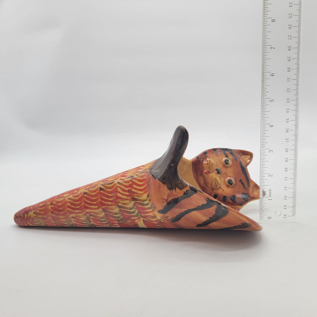 Vintage Italian Pottery Cat Wall Pocket Planter
