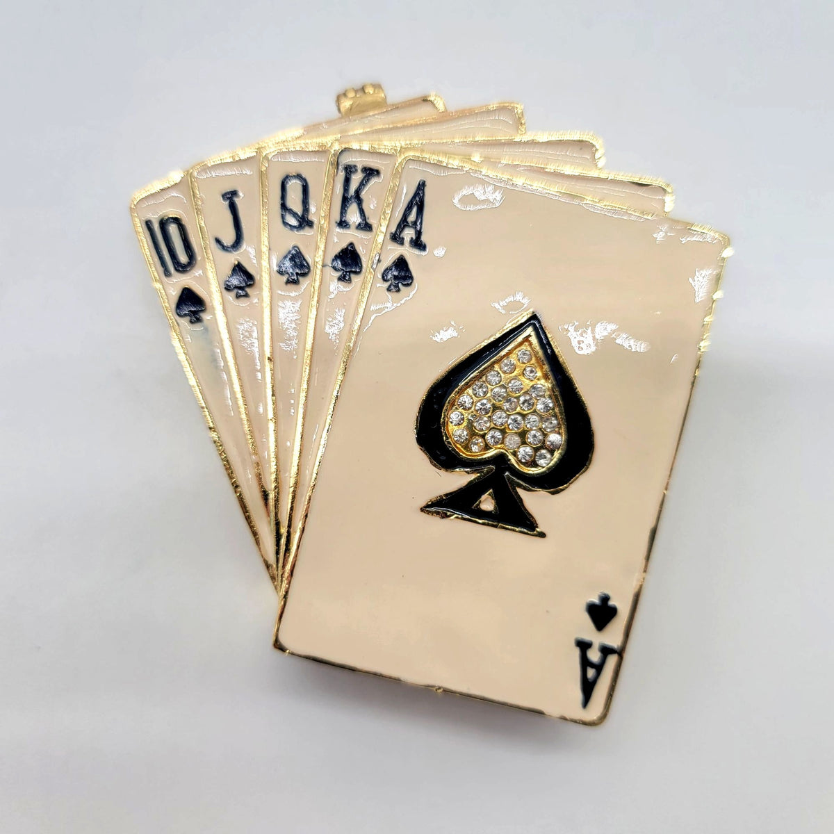 Objet D' Art Getting Royal Trinket Box Royal Flush Poker Hand Artform No 13