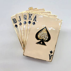 Objet D' Art Getting Royal Trinket Box Royal Flush Poker Hand Artform No 13