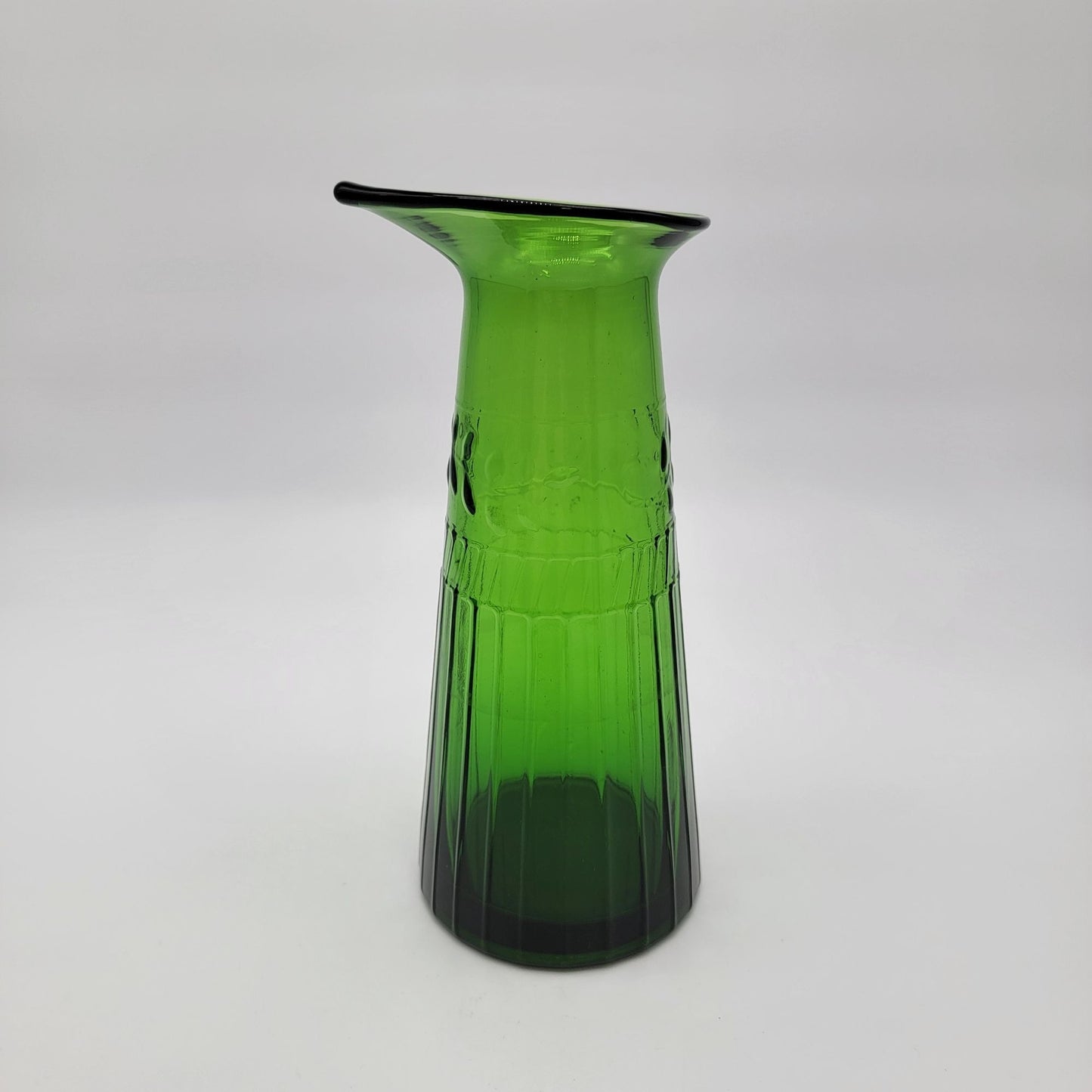 Vintage Pier 1 Emerald Green Glass Fauna Carafe