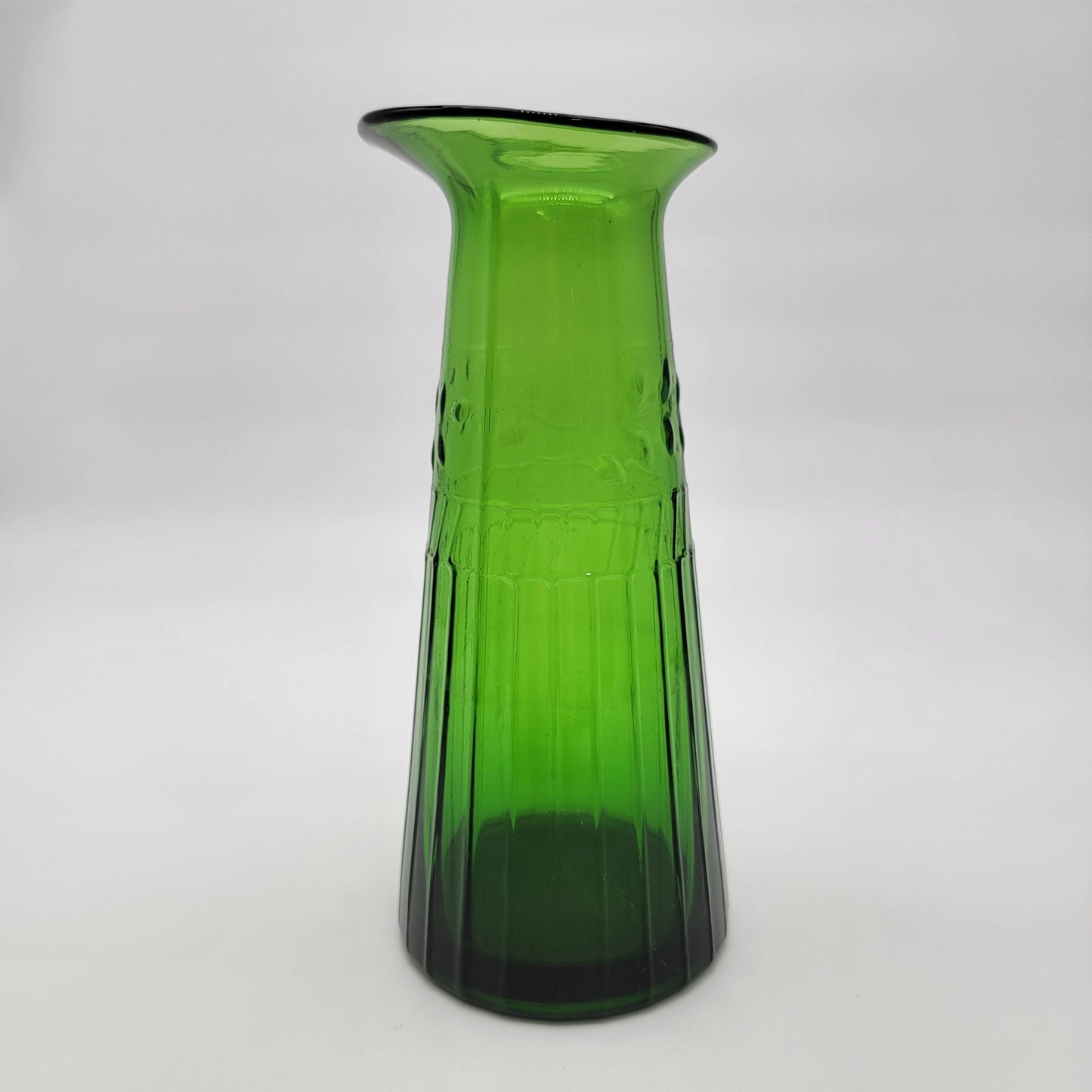 Vintage Pier 1 Emerald Green Glass Fauna Carafe