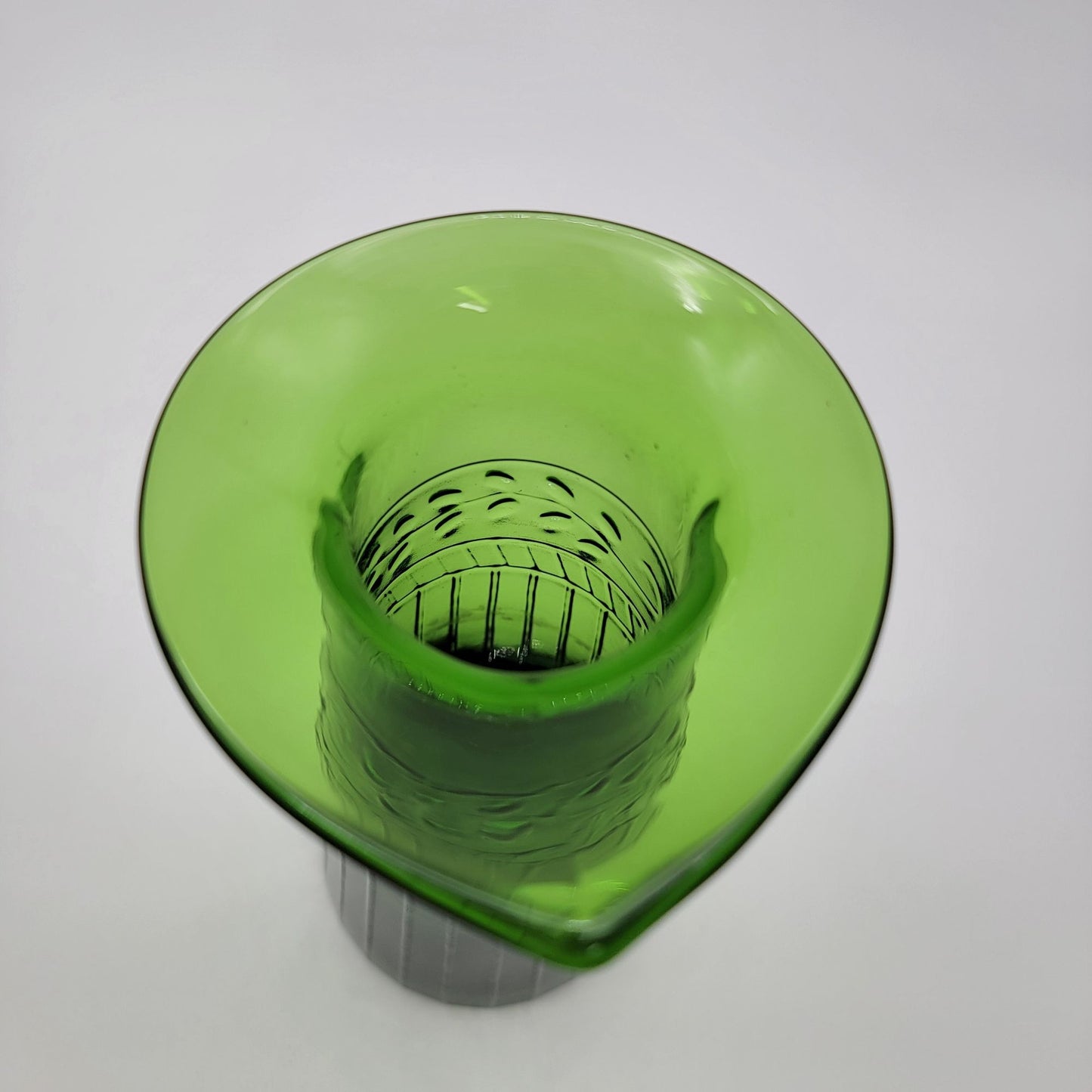 Vintage Pier 1 Emerald Green Glass Fauna Carafe