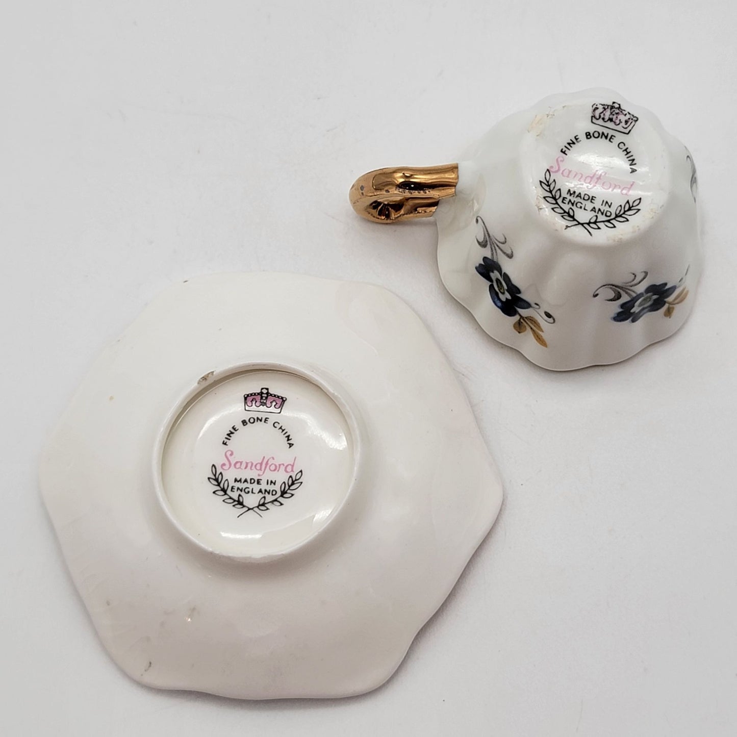 Vintage Sandford England Miniature Tea Cup & Saucer