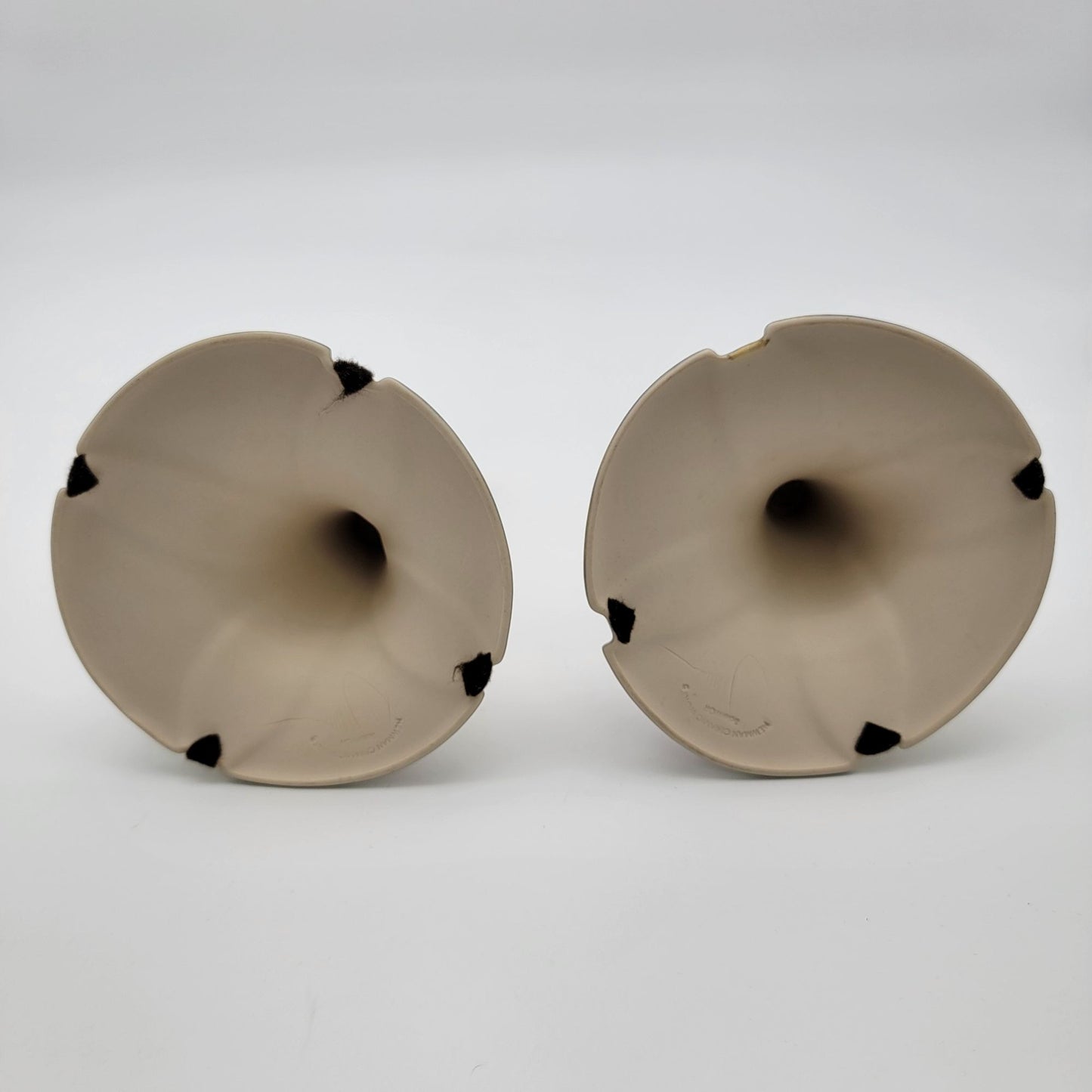 Pair of Newman Ceramic Works Lily Pad Candlesticks