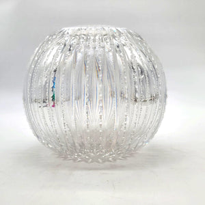 Vintage Cut Glass Rose Bowl Round Vase