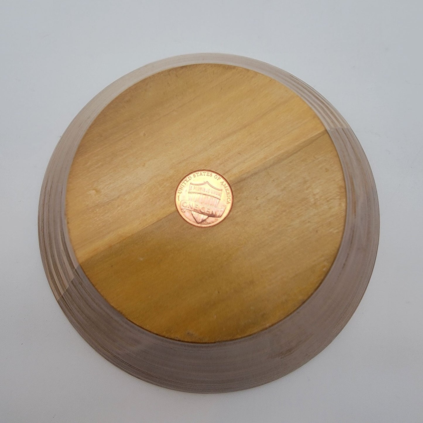 Hand-Turned Marquetry Lucky Penny Wood Bowl