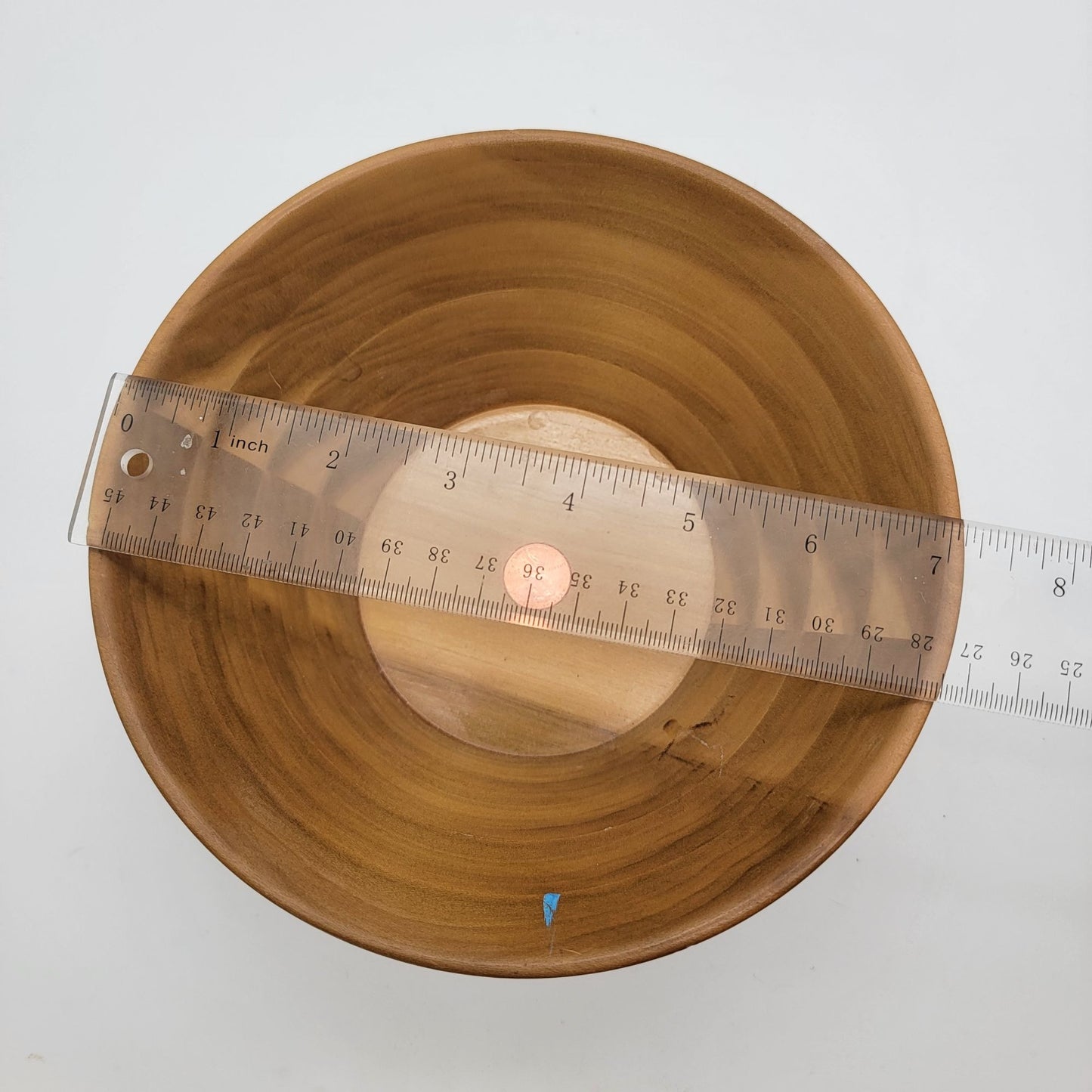 Hand-Turned Marquetry Lucky Penny Wood Bowl