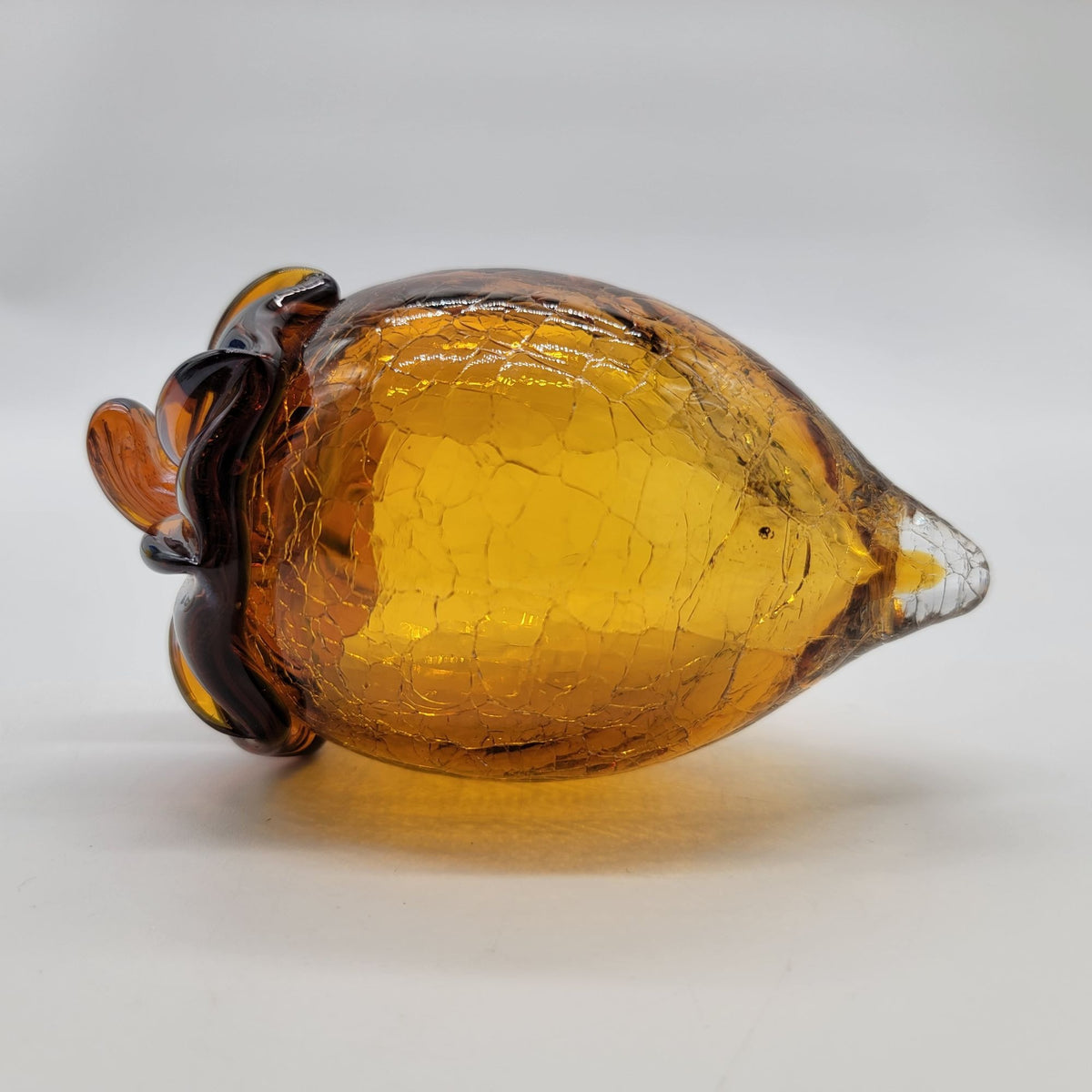Pier 1 Imports Amber Crackle Glass Acorn