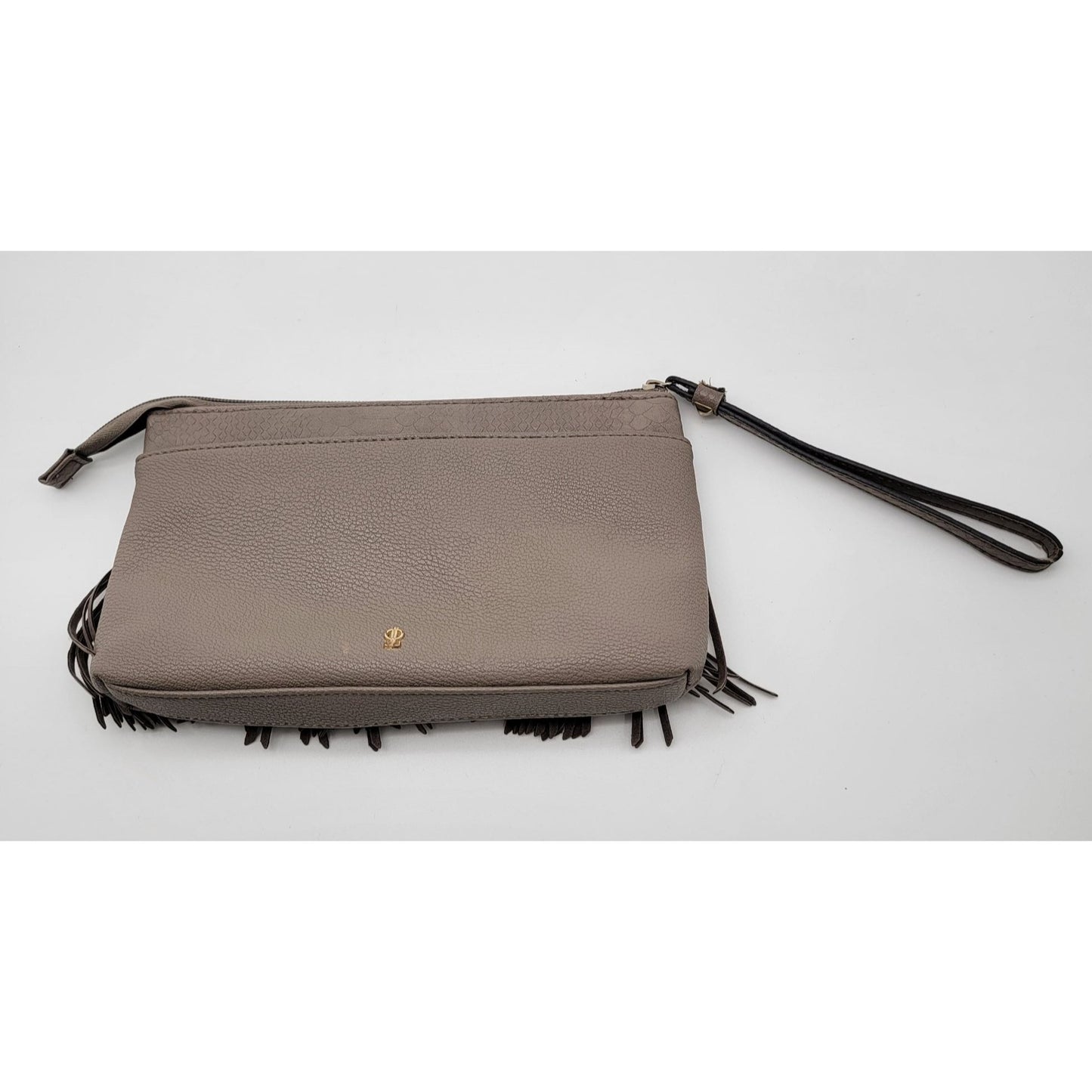 J Lo By Jennifer Lopez Gray Satchel Fringe Purse